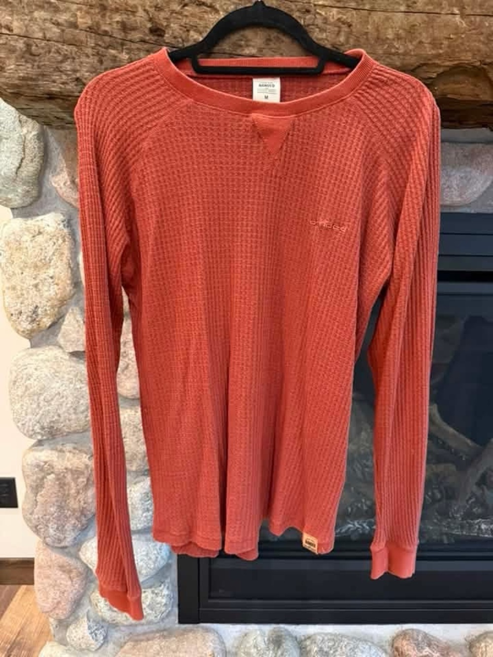Men’s/Women’s Thermal Crew Neck Sweater - Rust